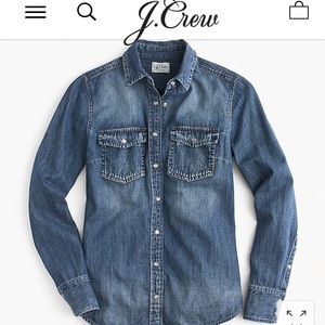 J. Crew best seller western chambray!!